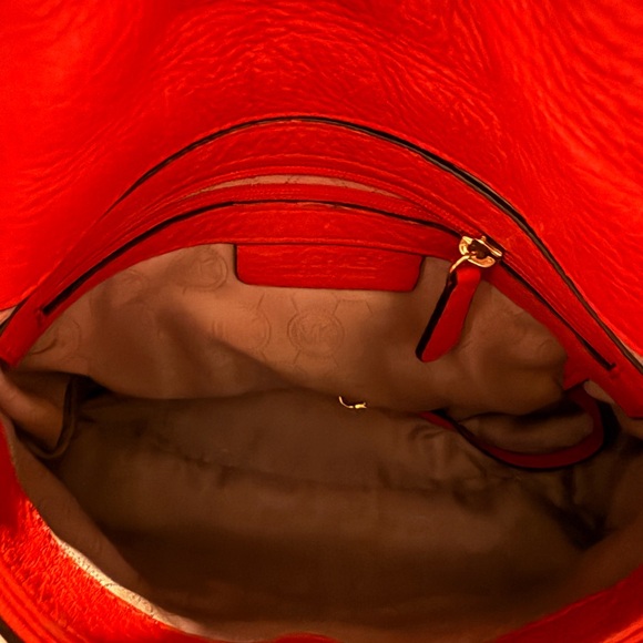 Michael Kors Red Leather Shoulder Bag - Picture 7 of 9